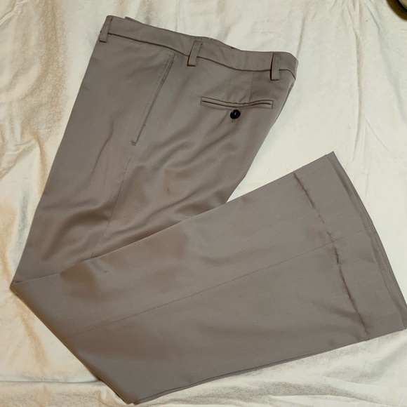 Burberry prorsum it 42 us 8 flare pants tan virgin wool stretch - Picture 2 of 16